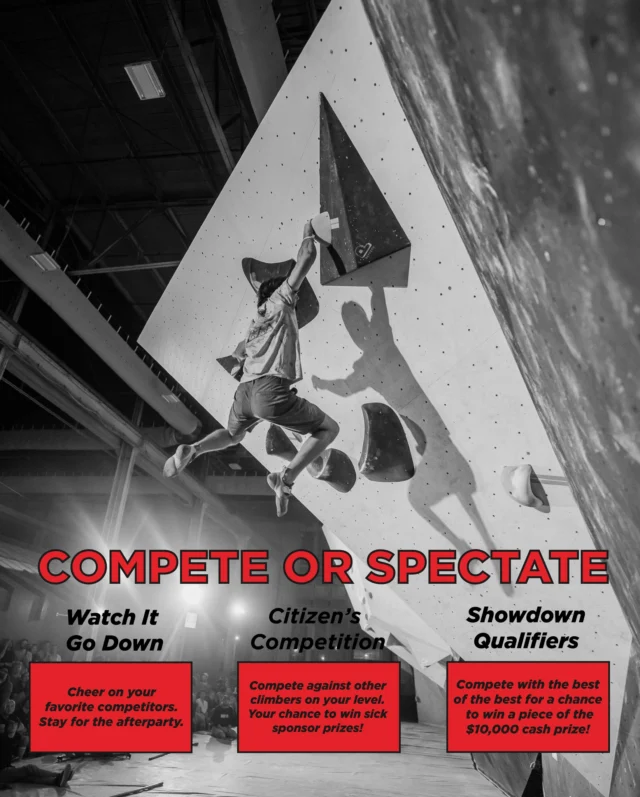 TWO WEEKS. Only two weeks until the single biggest climbing event in the Midwest is happening. We want YOU to be there. Whether you're wanting to compete or you wanna just come cheer on our competitors - there's a place for you at The Showdown this year.

Don't miss out on this unique opportunity to witness the battle for a piece of the $10,000 cash prize!

#climbinggym #showdown2025 #Showdown #stcharles #soillshowdown #climbingcompetition