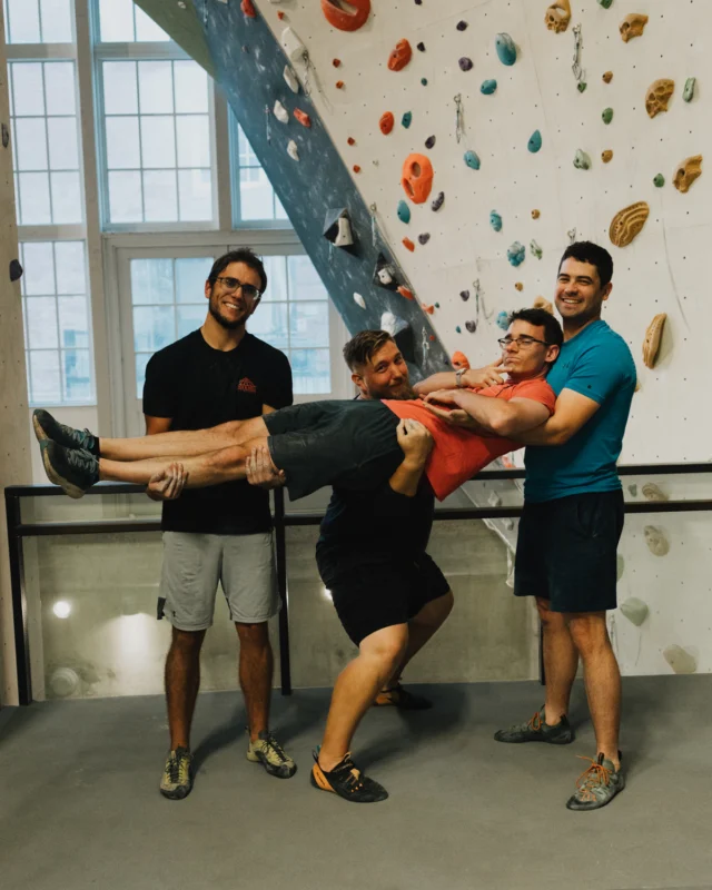 Team Disqualified has officially entered the chat. This Bouldering Series team is all about the laughs. But beyond the goofiness, they are a dynamic crew ready to tackle The Series with some serious strength.

Their name is unique, and it was chosen for a reason. As Cole said, "We just chose it because it was funny and if we won The Series then the 2nd place team would be confused why they didn’t win 1st."

Beyond the team name, they've also got some interesting takes on their teammates quirky climbing behavior. Cole is most likely to pick the infamous baby head hold's nose. Will is most likely to T-Rex. Caleb likes to buy new gear. As for Gio...well, he's most likely to eat chalk.

We're stoked that these tricksters signed up for The Series and we're looking forward to seeing all of their sends!

#climbsoill #climbinggym #boulderingseries #indoorclimbing #climbingcompetition #competition