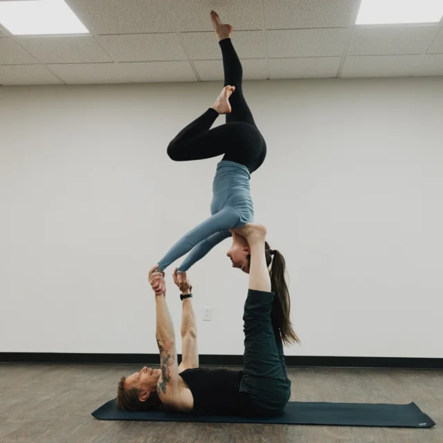 If poses like this look a little intimidating, don’t sweat it. Our AcroYoga workshop is built for beginners.

You’ll learn the fundamentals of flying, spotting, and basing while building strength, balance, and trust along the way.

Join us March 7th at the Steel Shop and give it a try.

Step out of your comfort zone — you might surprise yourself.

#acroyoga #yoga #yogaclasses #climbsoill #stcharles