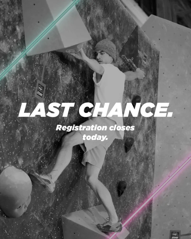 Sign ups for Bouldering Series end today. You know what to do.

Register now with the link in our bio.

Thanks to our sponsors:
@4handsbrewingco 
@tsvusa 
@betafund 
@soill 
@weareupshotcoffee 
@swades_world 
@regionsbank 

#boulderingseries #climbingcompetition #competition #climbinggym #indoorclimbing #climbsoill