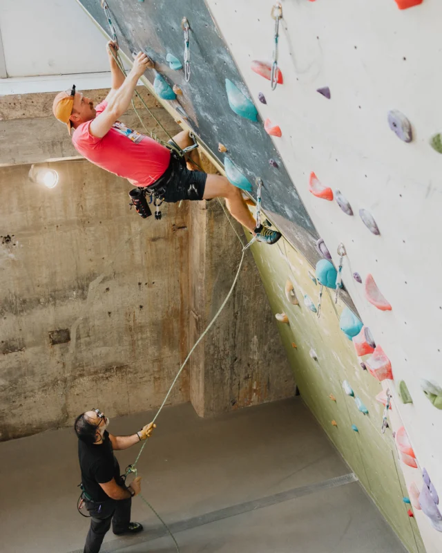 It's raining out, but the gyms are dry! Come climb with us. #climbsoill #stlclimbing #climbinggym
